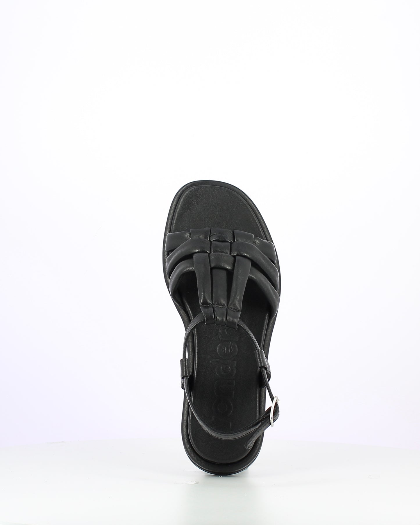 WND 1192-180 BLACK STRAPPY FLAT SANDAL