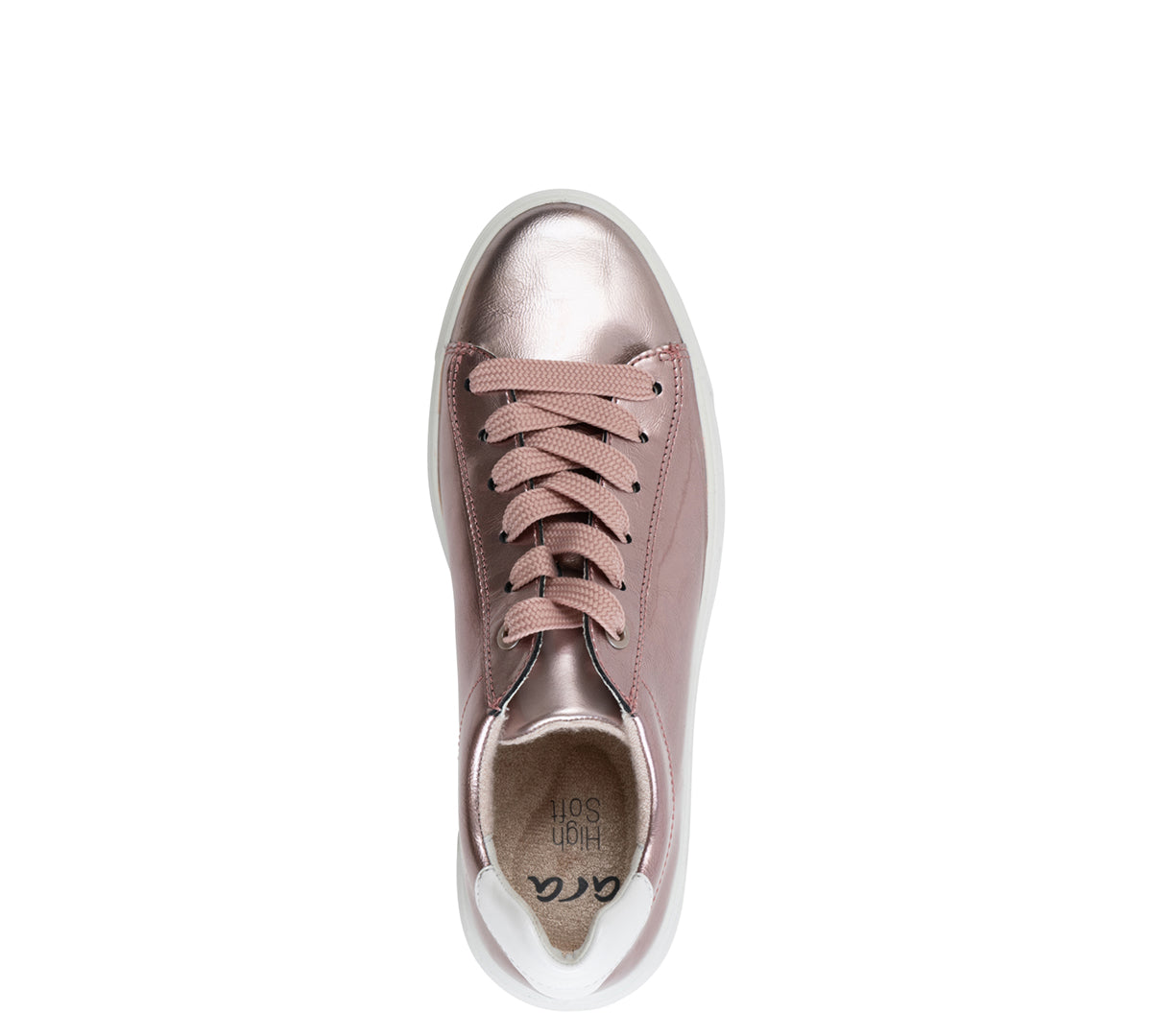 ara 933-210 Carol altrosa white patent metallic patent