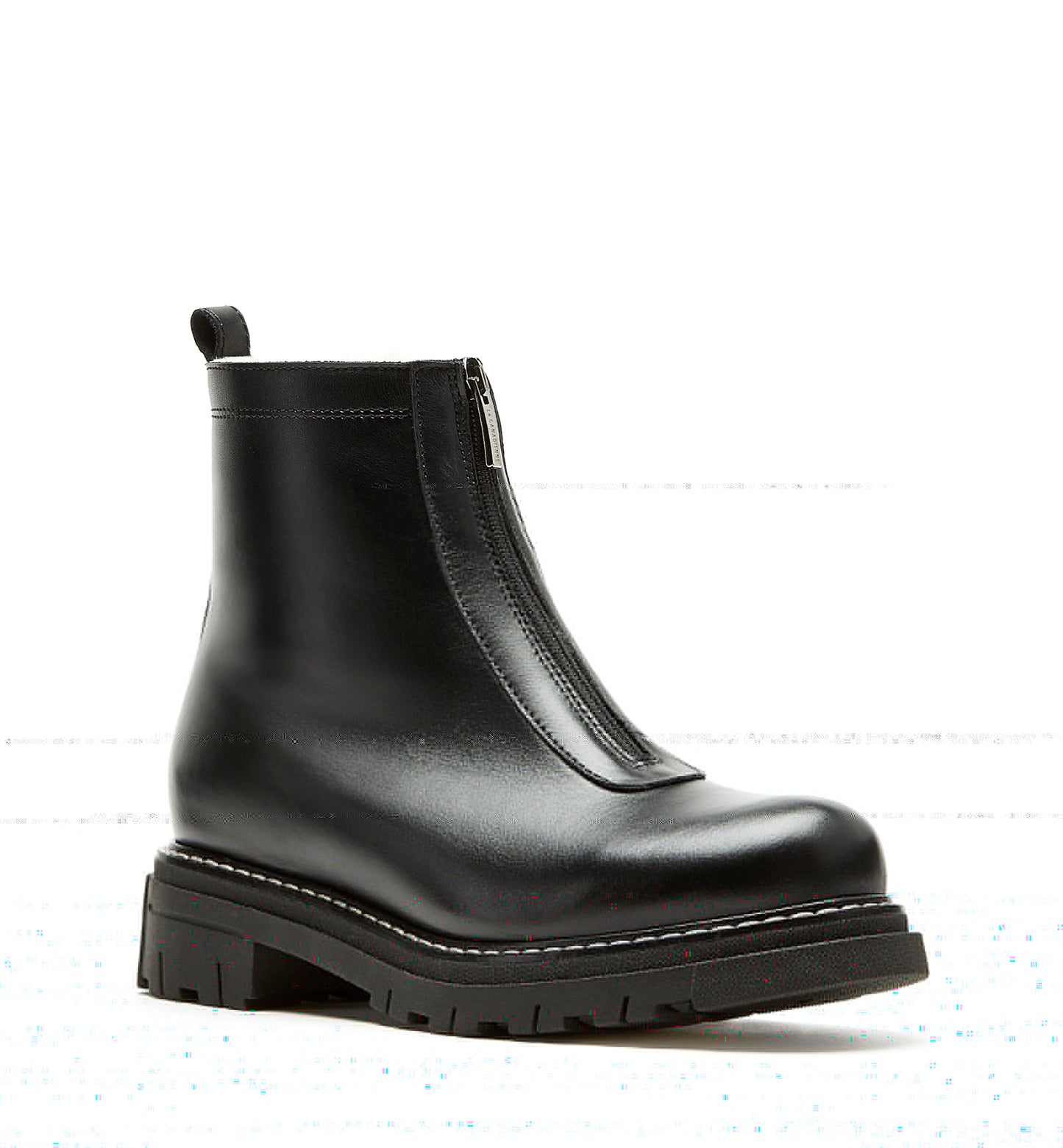 LC DELTA BLACK LEATHER SHEARLING