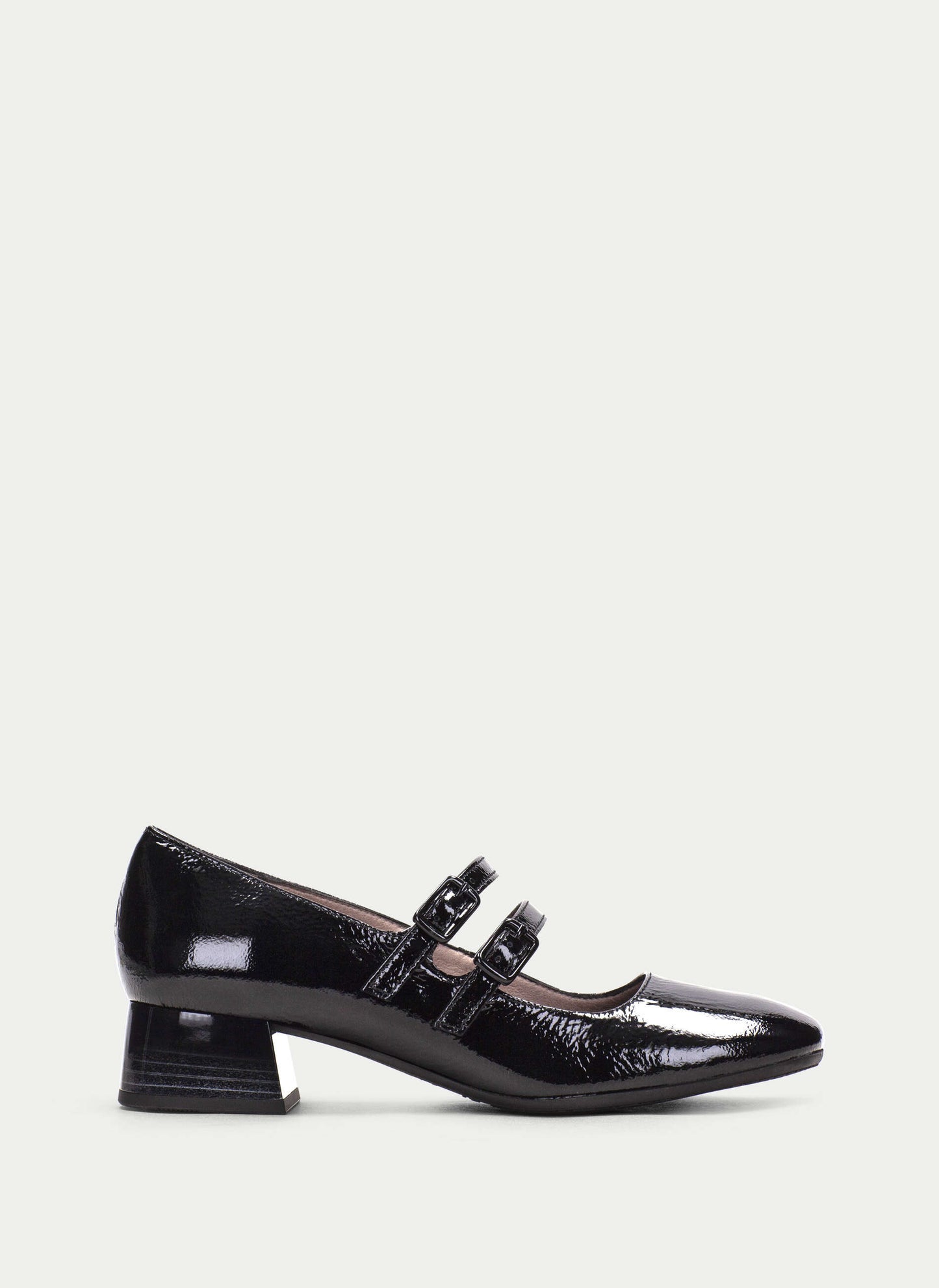 HSP 0358-250 BLACK PATENT DOUBLE MARYJANE