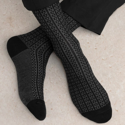 BLF 2170 Bicolour Ribbed Merino Wool Socks