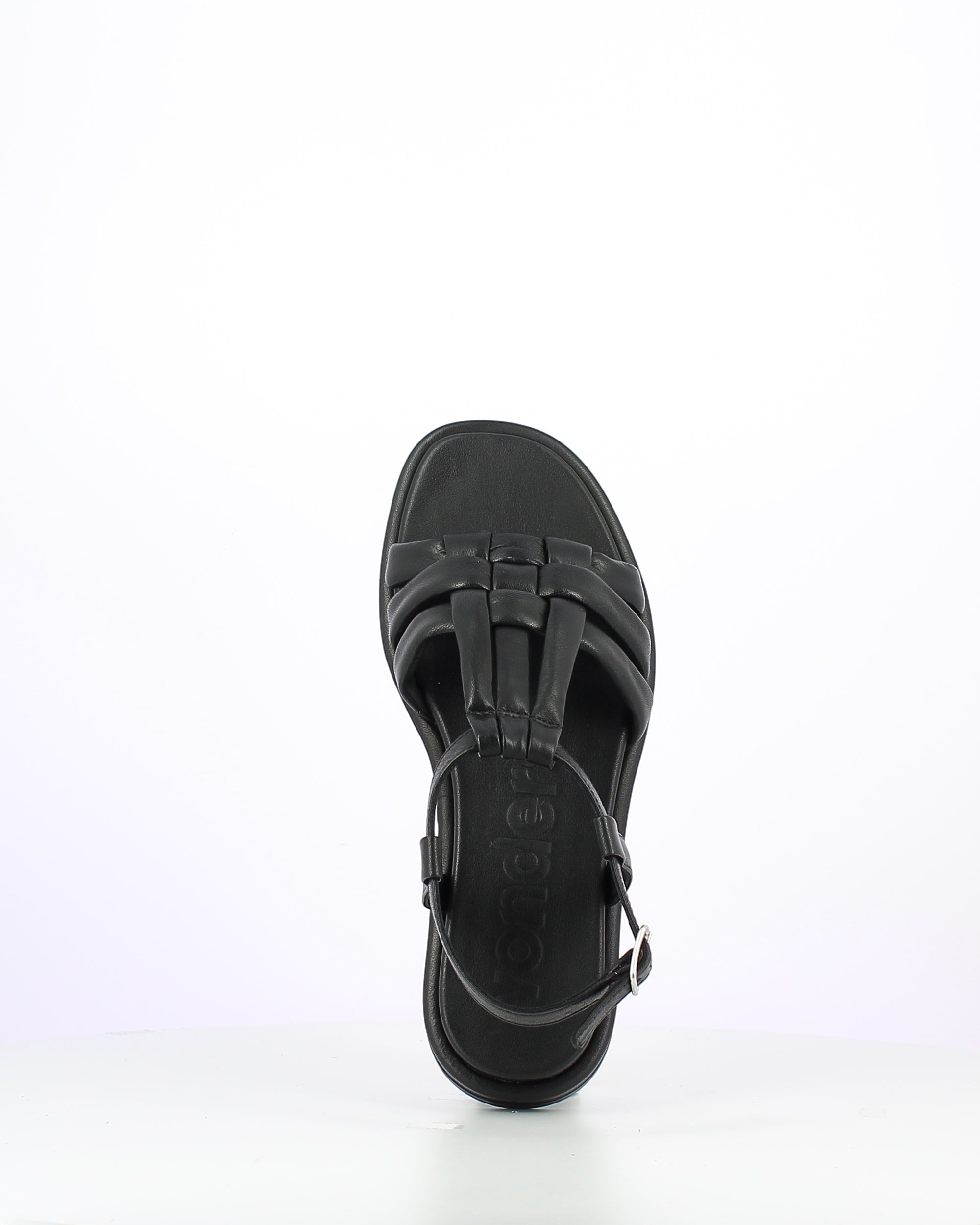 WND 1192-180 BLACK STRAPPY FLAT SANDAL