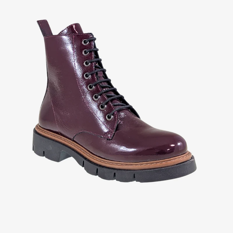 ATL BIZZ-185 BORDO PAT LACEUP BOOT