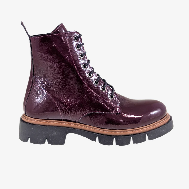 ATL BIZZ-185 BORDO PAT LACEUP BOOT