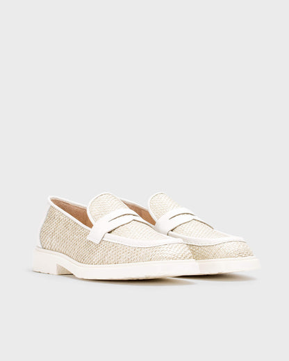 WND 5200-250 OFF WHITE RAFFIA LOAFER