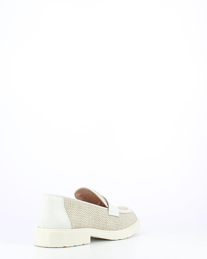 WND 5200-250 OFF WHITE RAFFIA LOAFER