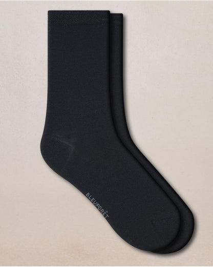 BLF 6359 AR5 BLK plain-silk-socks