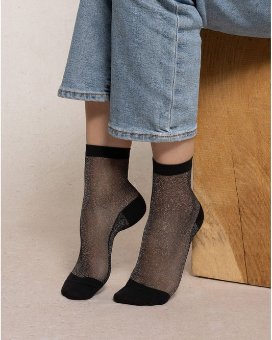 BLF 6588 AR5 BLACK plain-sheer-short-socks