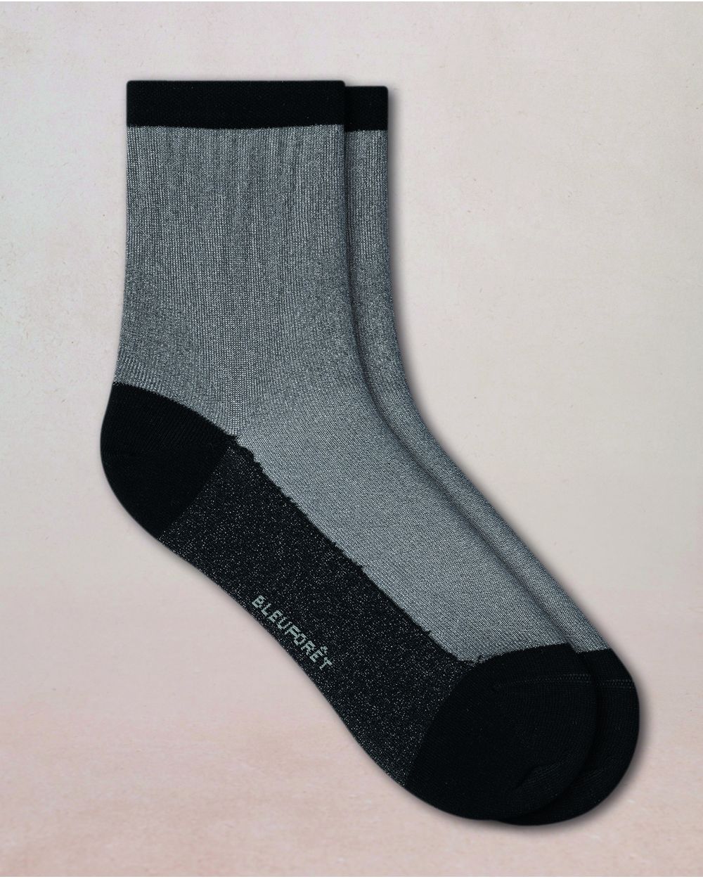 BLF 6588 AR5 BLACK plain-sheer-short-socks
