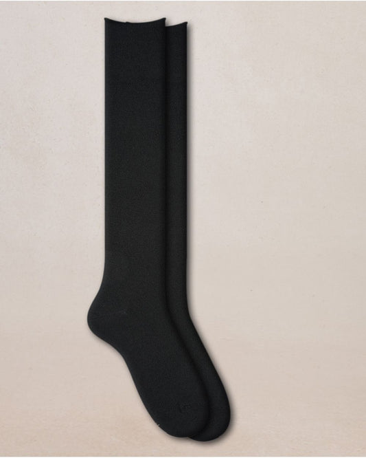 BLF 6970 AR5  Wool knee-high socks Black