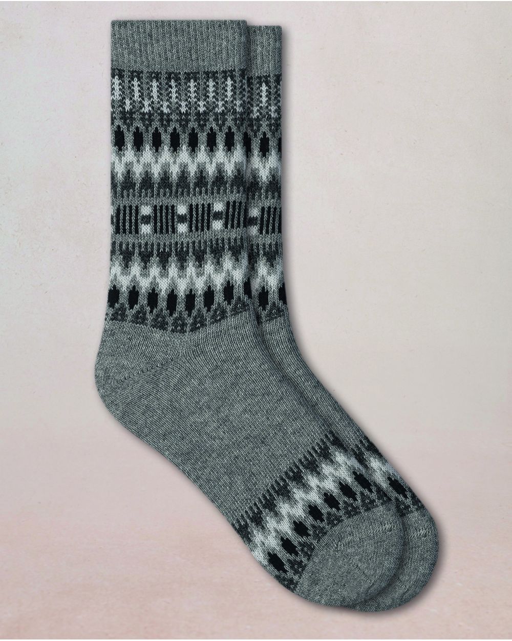 BLF 6568 GM9 GREY norwegian-cashmere-socks