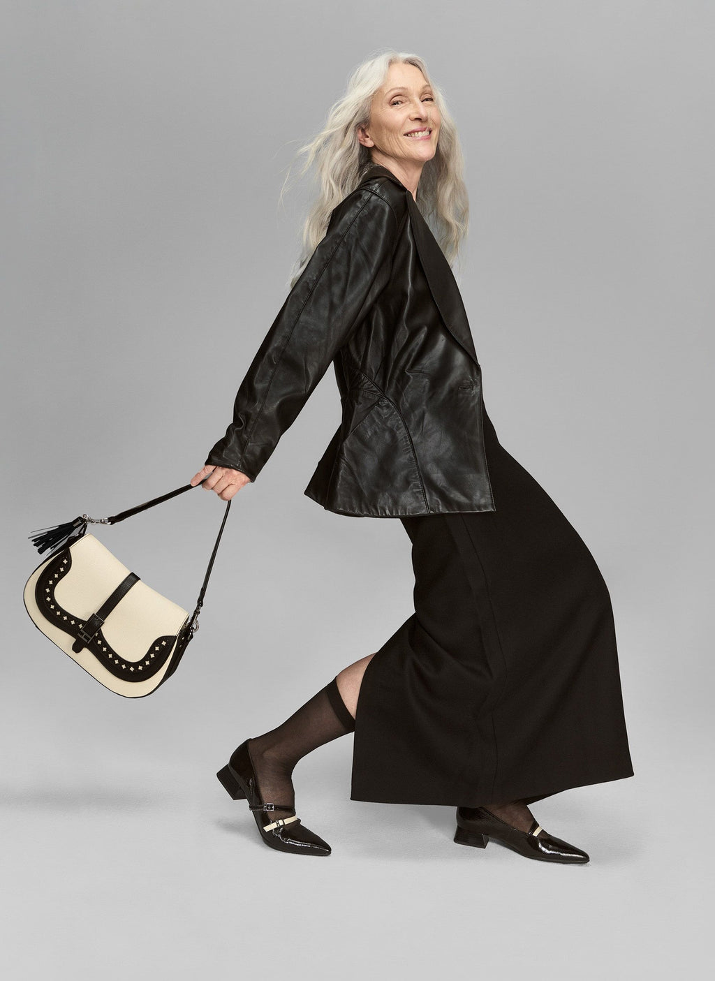 HSP 5373-220 BLACK AND WHITE LEATHER