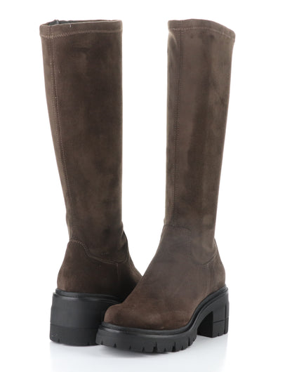 BC BRENNA-320 BROWN SUEDE BLACK SOLE