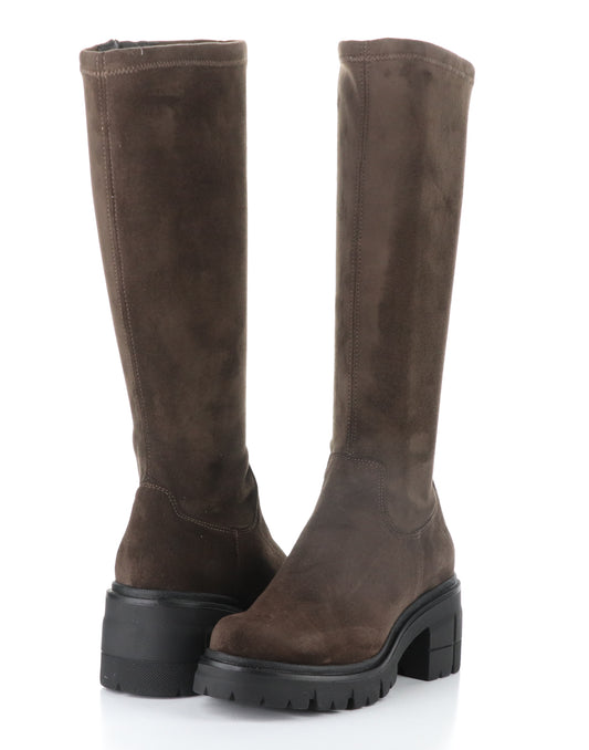 BC BRENNA-320 BROWN SUEDE BLACK SOLE