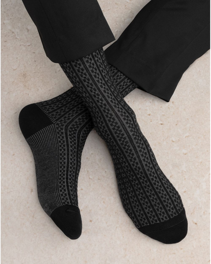 BLF 2170 Bicolour Ribbed Merino Wool Socks