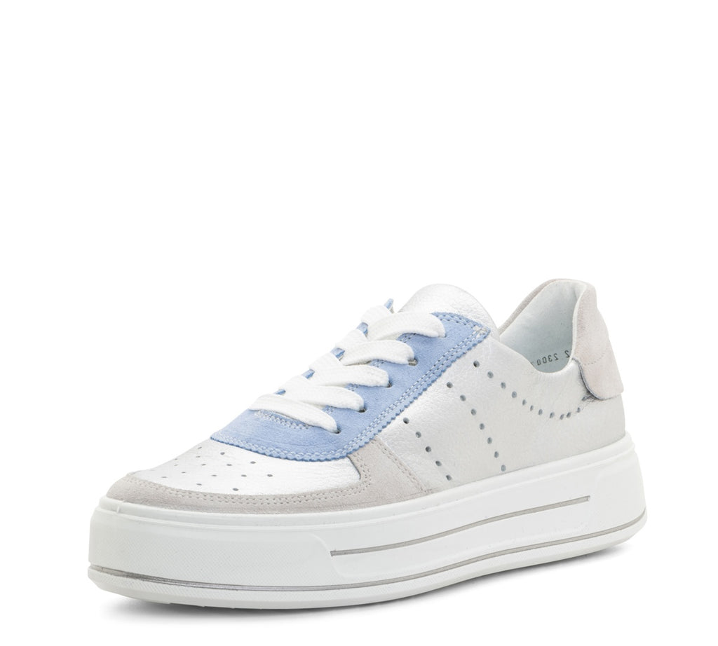 ara 435-225 Calgary silver pebble azure blue metallic suede