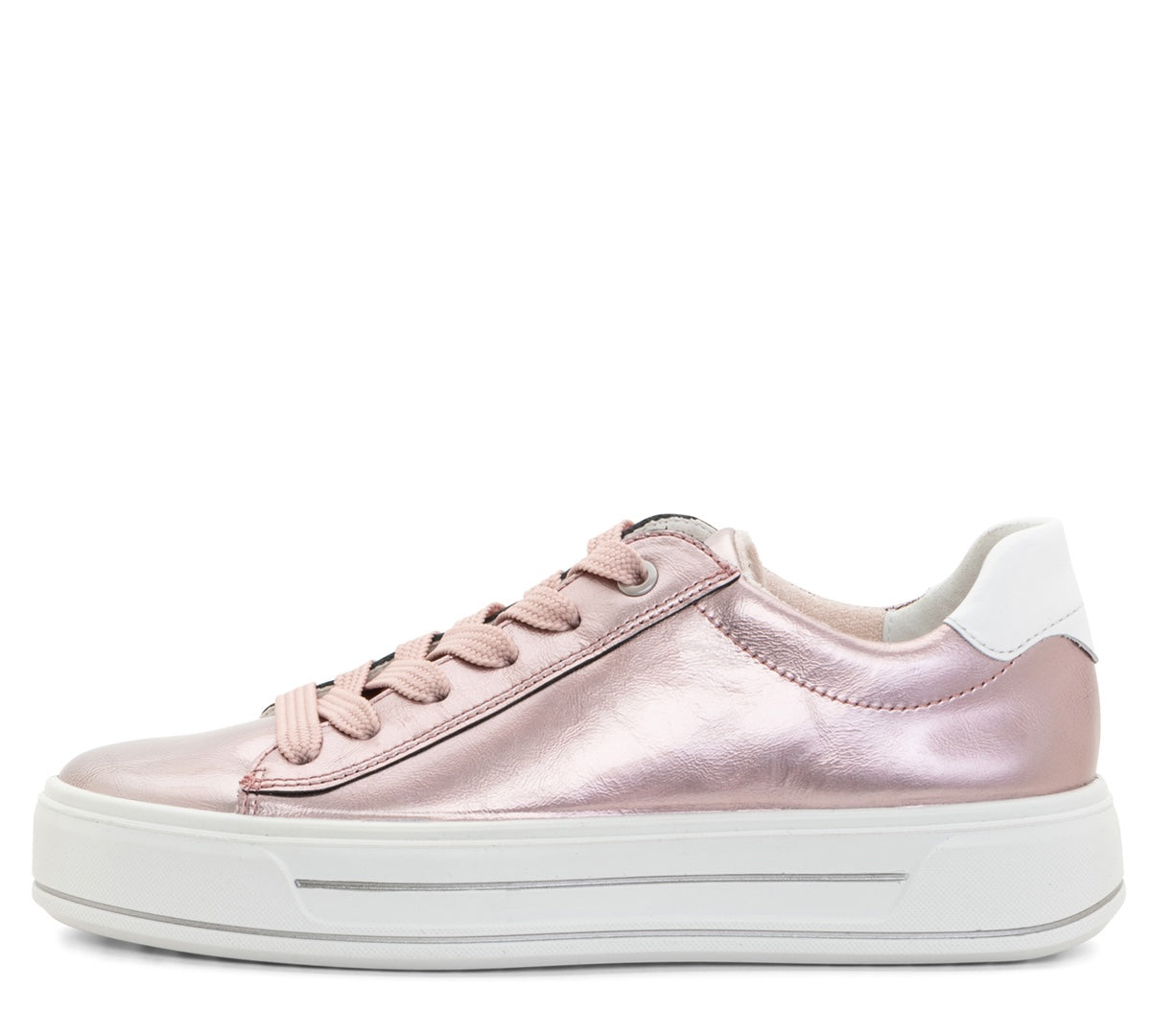 ara 933-210 Carol altrosa white patent metallic patent