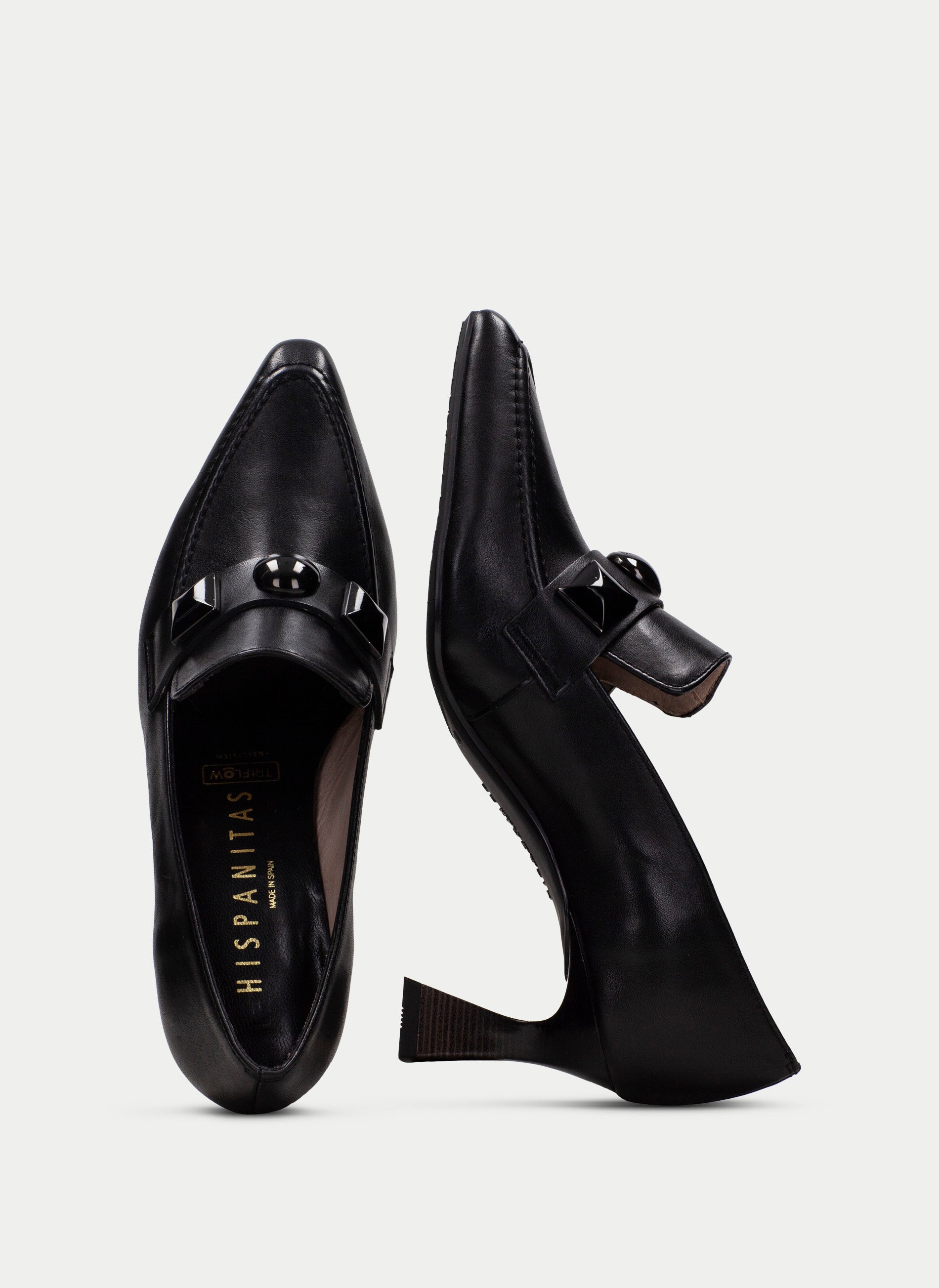 HSP 1353-280 BLACK HEEL LOAFER