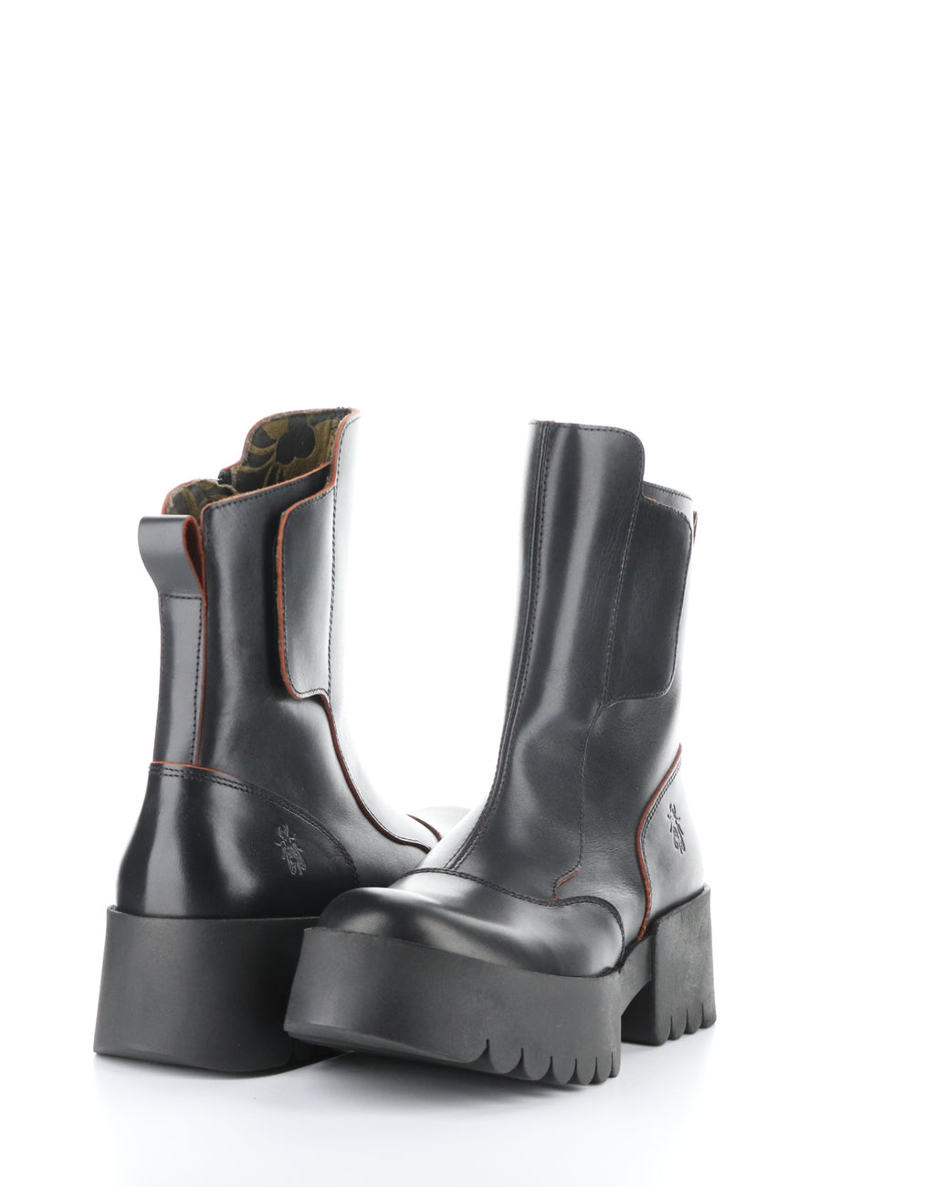 FLY EGLI124-345 Black Red leather