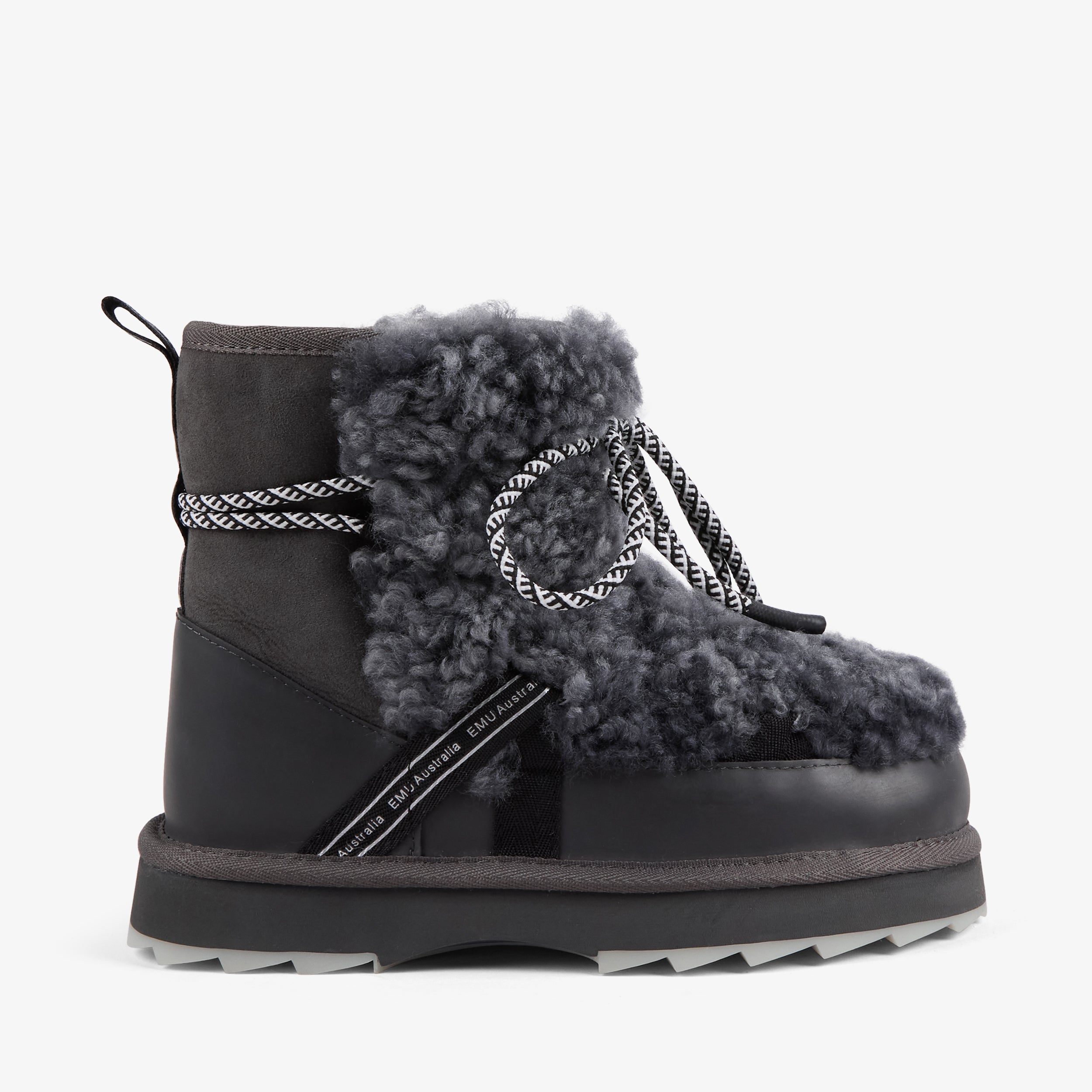 EMU 713-230 BLURRED TEDDY CHARCOAL SUEDE