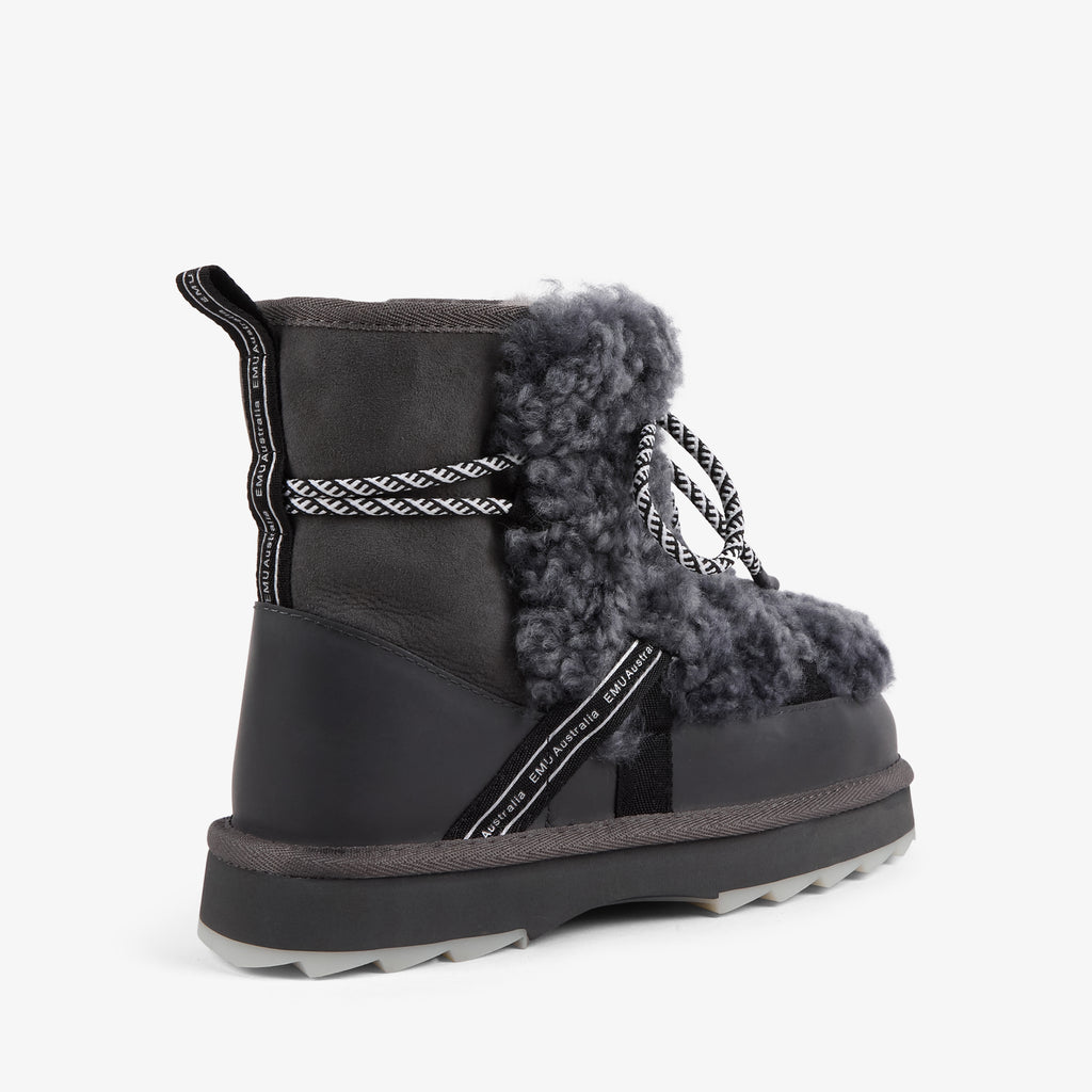 EMU 713-230 BLURRED TEDDY CHARCOAL SUEDE