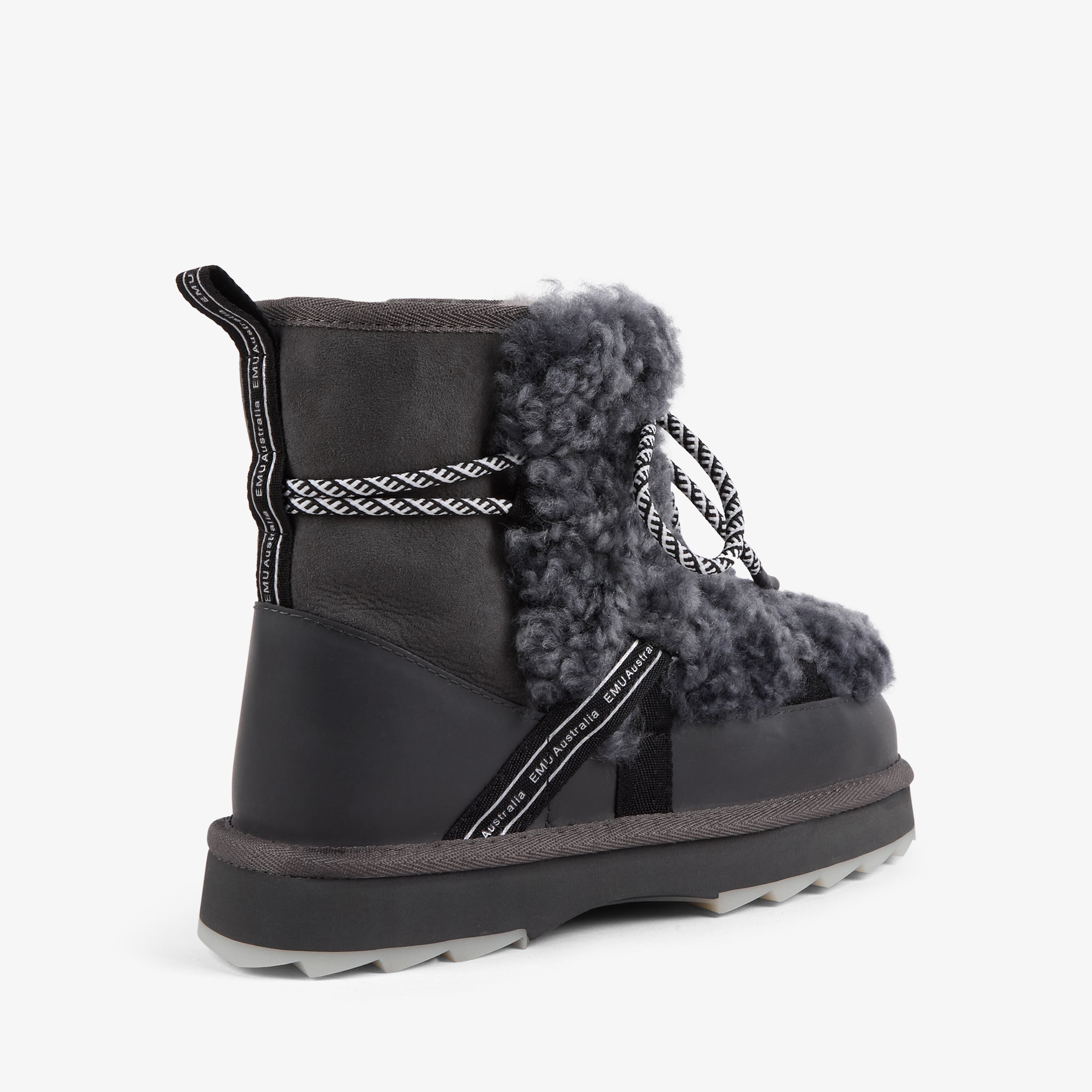 EMU 713-230 BLURRED TEDDY CHARCOAL SUEDE