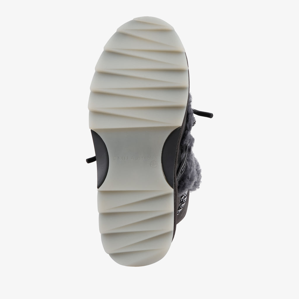 EMU 713-230 BLURRED TEDDY CHARCOAL SUEDE