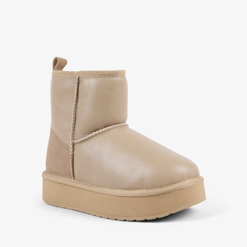 EMU STINGER MINI FLATFORM LEATHER-190 SAND