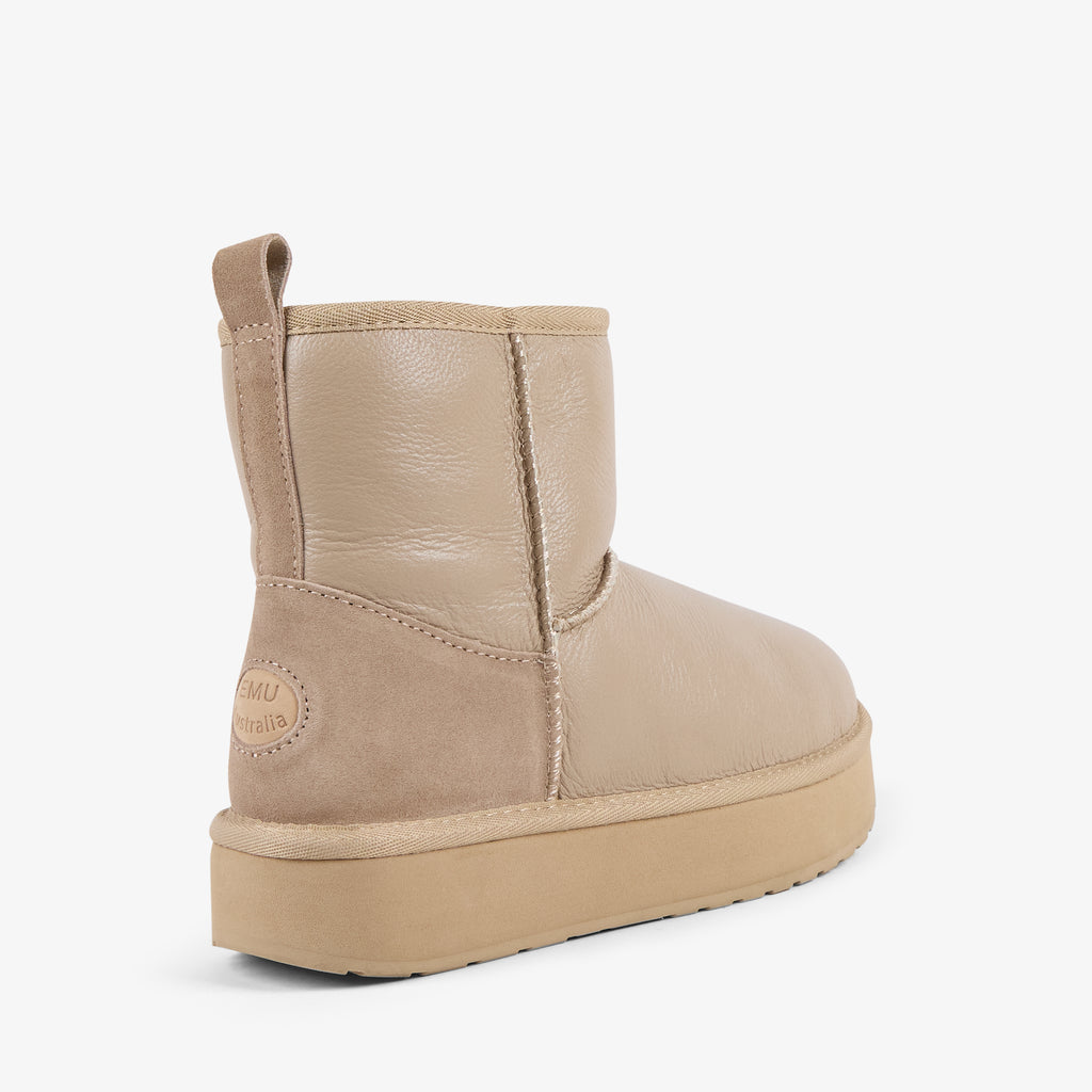 EMU STINGER MINI FLATFORM LEATHER-190 SAND