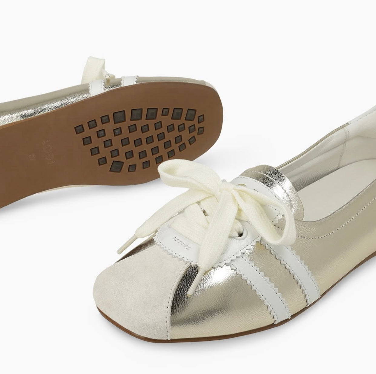 LDI BETO-260 Gold white sneakerina