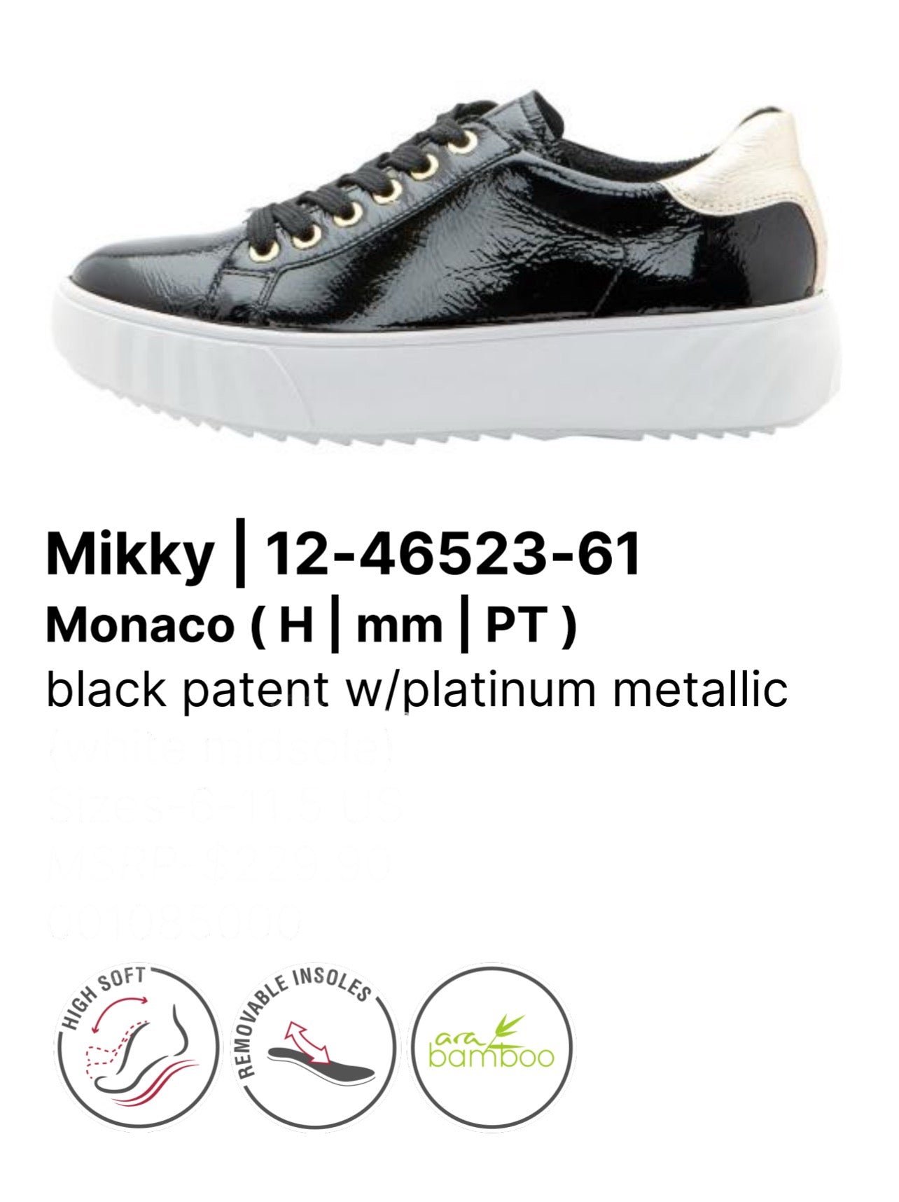 ara 028-230 MIKKY Black Patent Leather