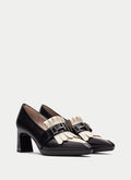 HSP 1400-300 BLK & MILK HEEL LOAFER