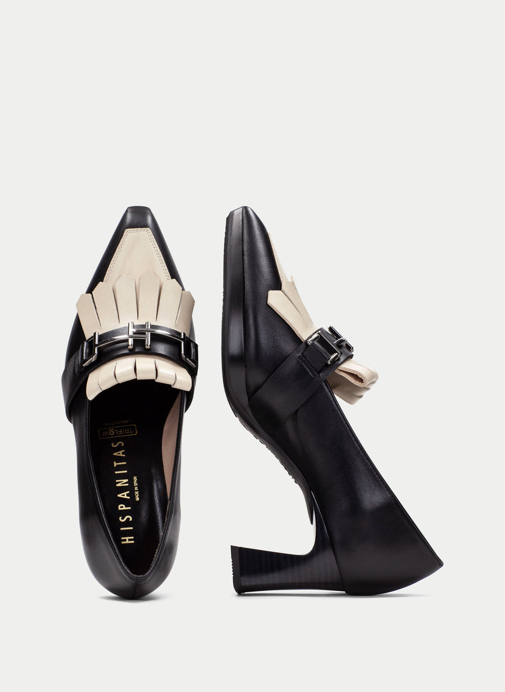 HSP 1400-300 BLK & MILK HEEL LOAFER