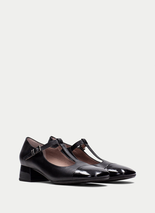 HSP 1412-250 MANILA BLK T-STRAP