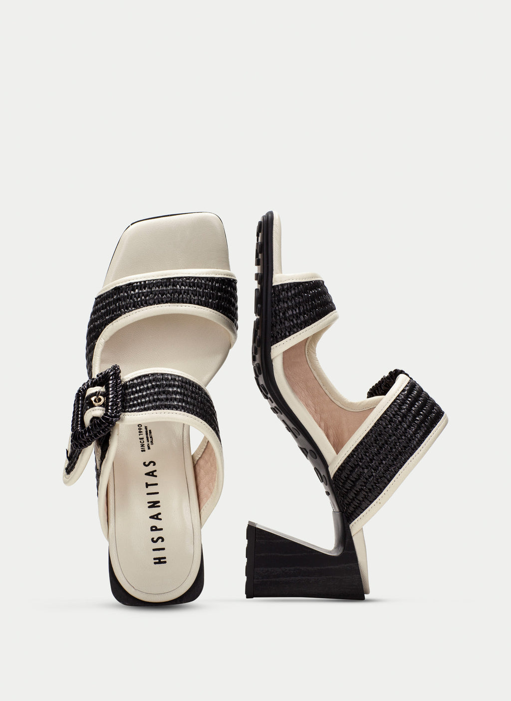 HSP 1427-280 MIAMI BLACK RAFFIA SLIDE