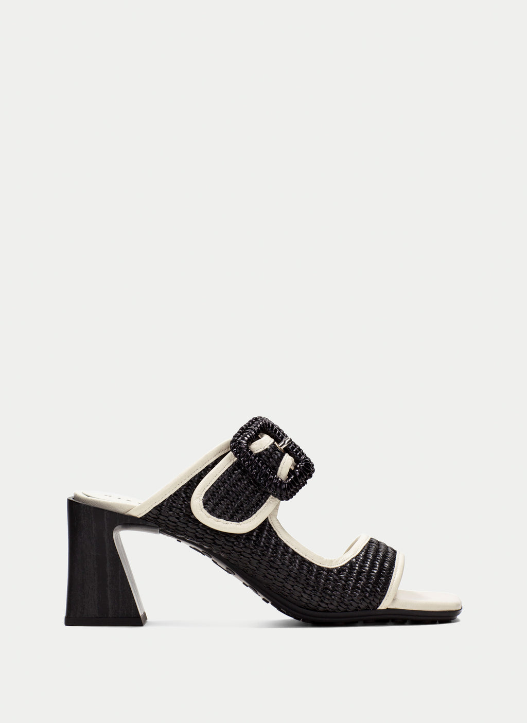 HSP 1427-280 MIAMI BLACK RAFFIA SLIDE