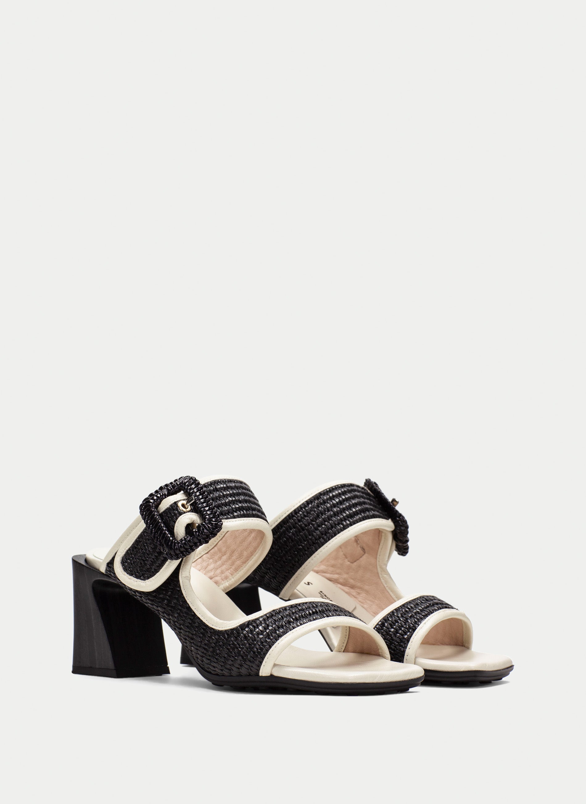 HSP 1427-280 MIAMI BLACK RAFFIA SLIDE