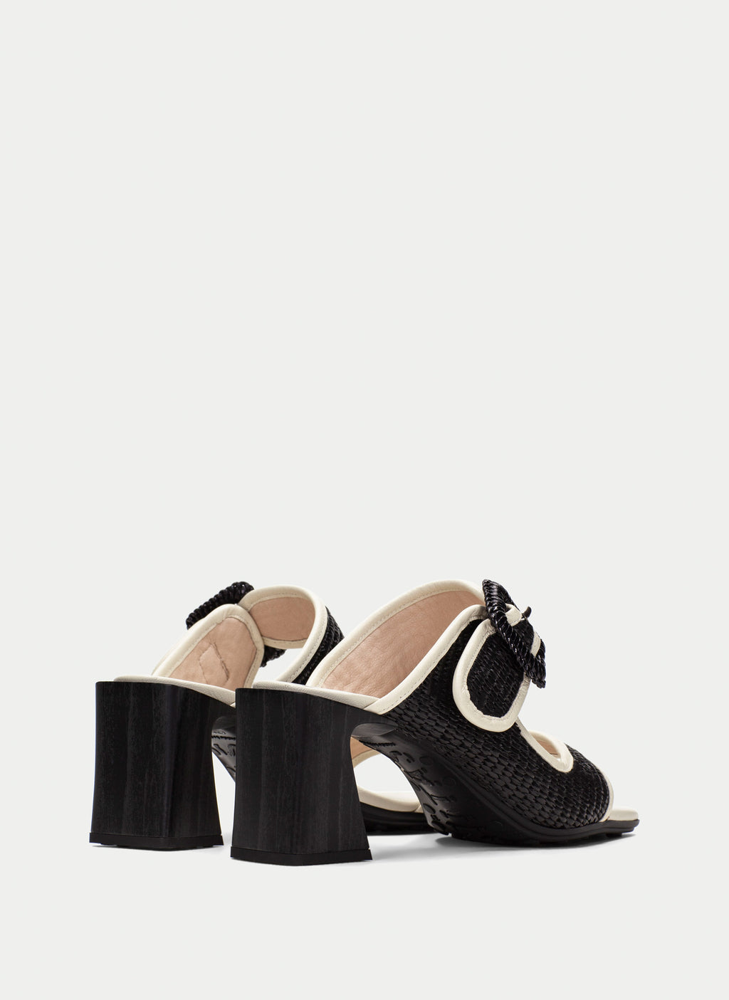 HSP 1427-280 MIAMI BLACK RAFFIA SLIDE