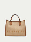 HSP 2435-240 Rafia Natural Cerva Cuoio Tote bag