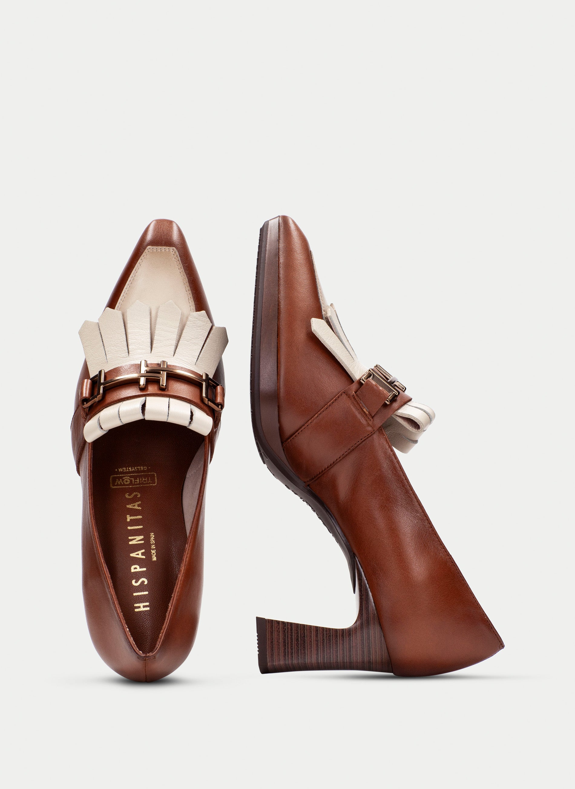 HSP 3400-300 ANKARA CUERO & MILK HEEL LOAFER