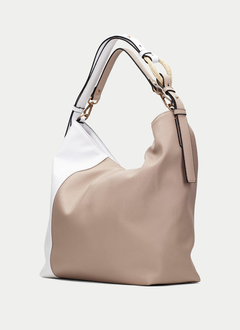 HSP 5437-220 SAMBA TAUPE WHITE  Hobo Bag