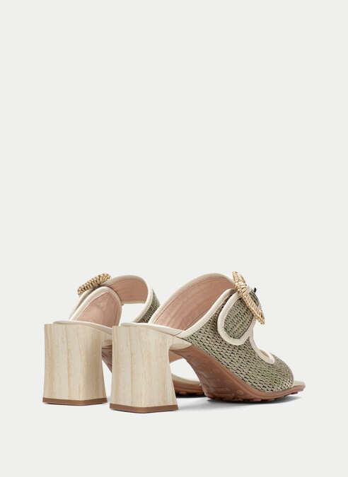 HSP 7427-280 MIAMI EUCALIPTO RAFFIA SLIDE