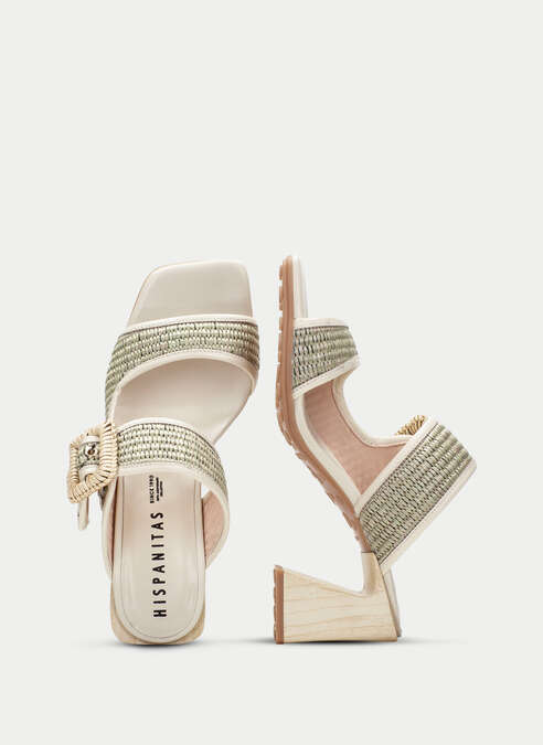 HSP 7427-280 MIAMI EUCALIPTO RAFFIA SLIDE