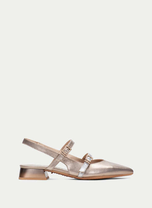 HSP 9421-270 CAVA SILVER FLAT SLINGBACK