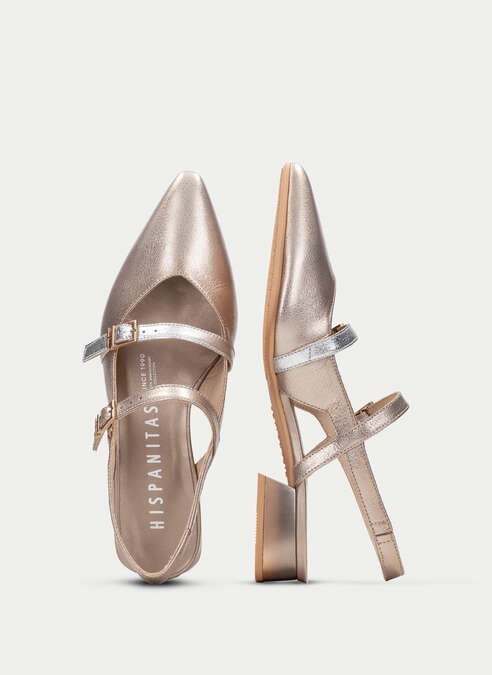 HSP 9421-270 CAVA SILVER FLAT SLINGBACK