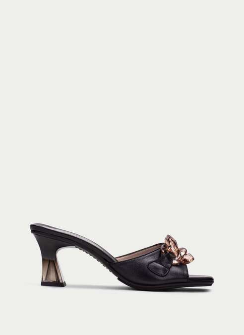 HSP 1333-250 GRETA BLACK SLIDE W BUCKLE