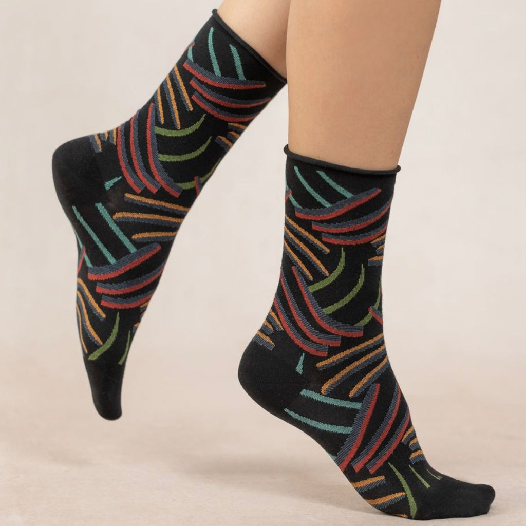 BLF 6494 Velvet Cotton Socks with Claws Pattern