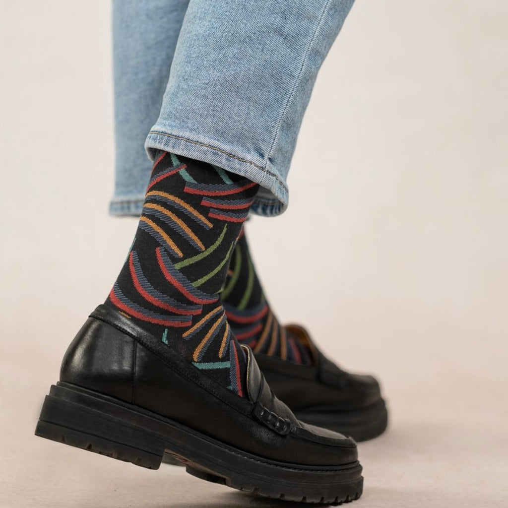 BLF 6494 Velvet Cotton Socks with Claws Pattern