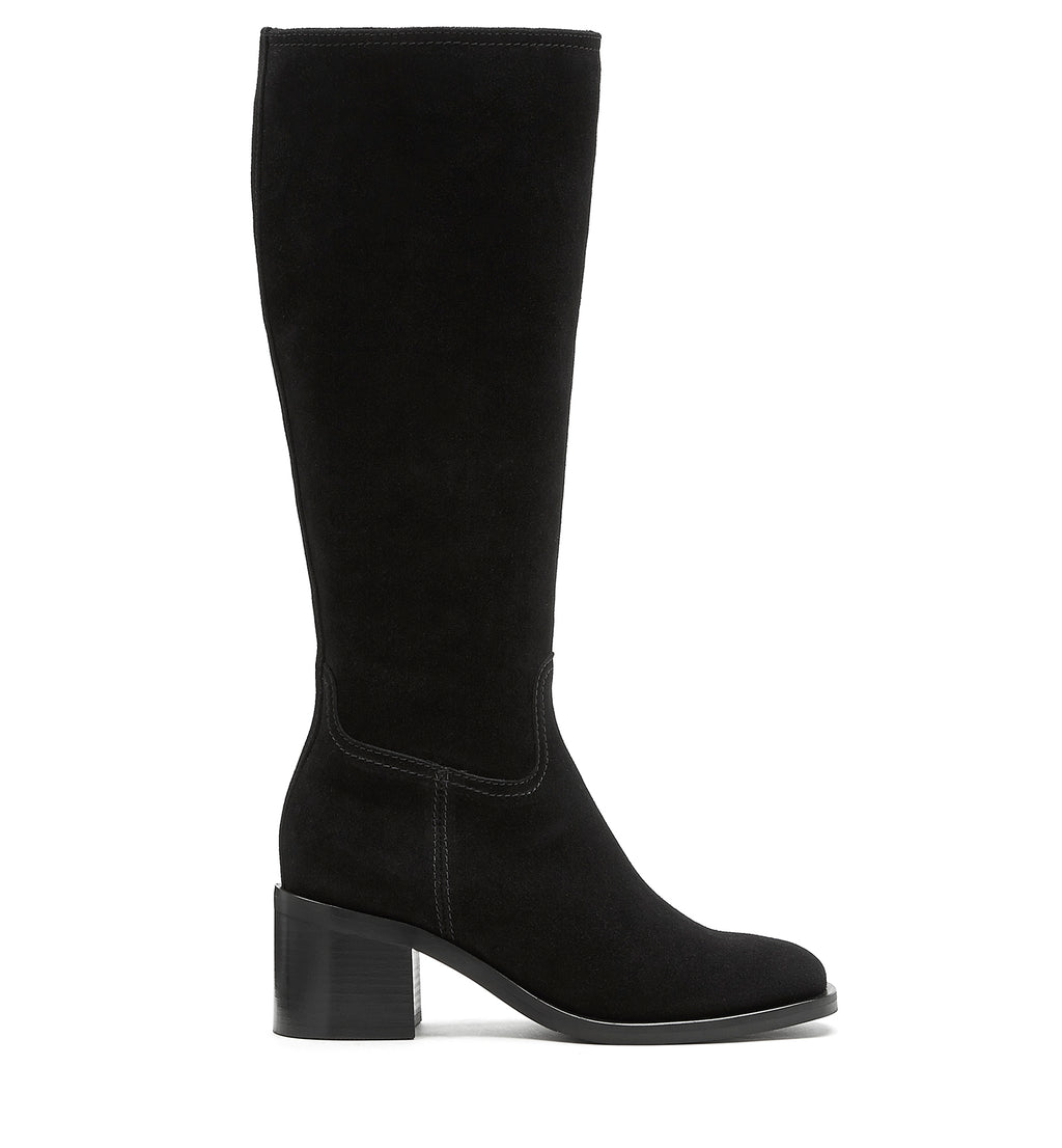 LC JACK-625 BLACK SUEDE KNEE HIGH BOOT