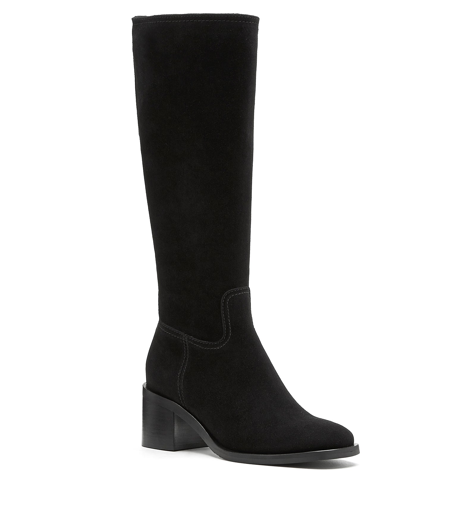 LC JACK-625 BLACK SUEDE KNEE HIGH BOOT